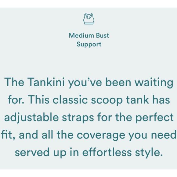 Andie Swim Cabana Blue The Longline Swim Tank NWT Size Medium - Picture 4 of 6